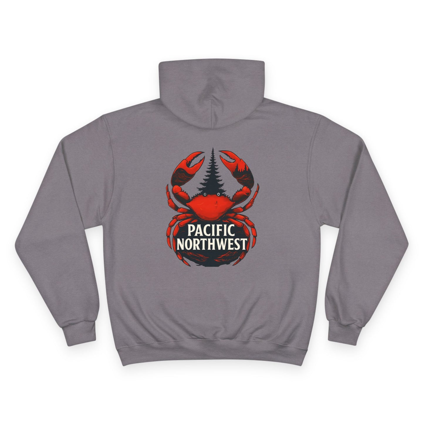 Pacific Northwest Champion Crab Hoodie, Cozy Sweatshirt, Crab Design, Perfect Gift, Casual Wear, Outdoor Adventure Apparel