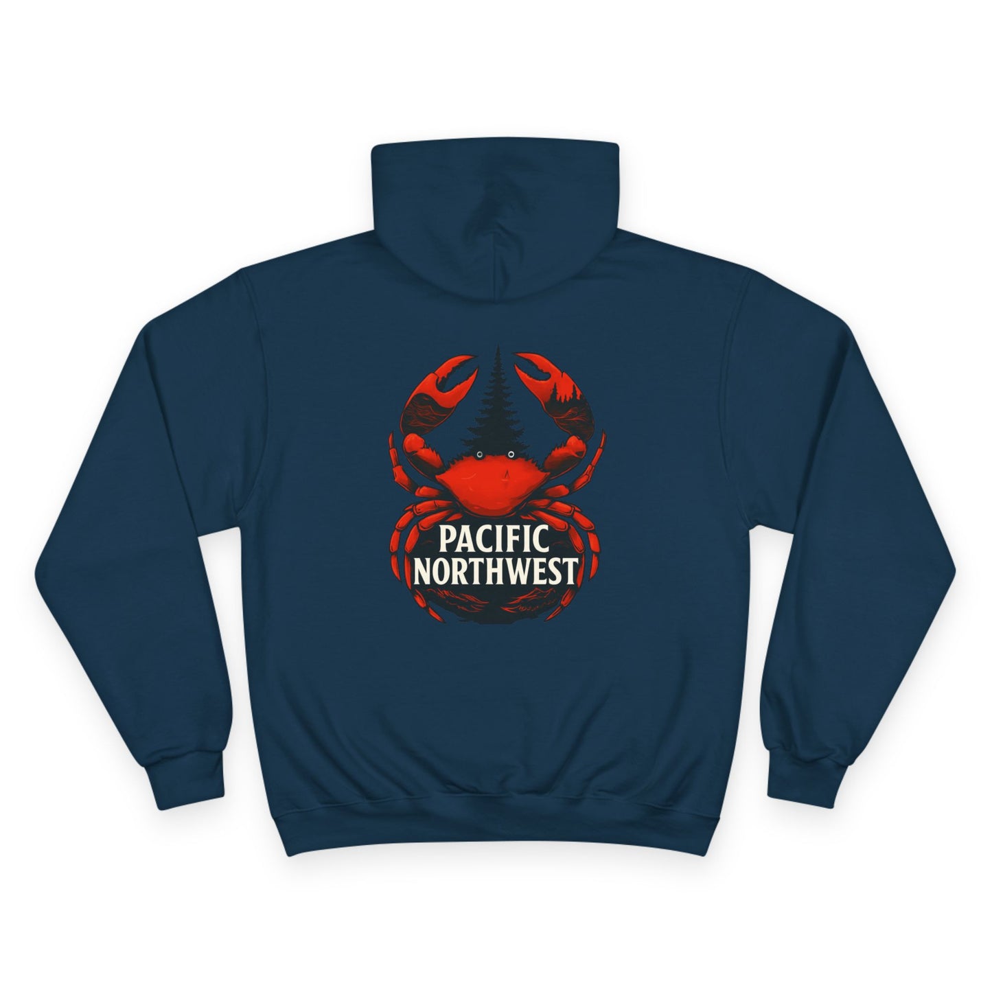 Pacific Northwest Champion Crab Hoodie, Cozy Sweatshirt, Crab Design, Perfect Gift, Casual Wear, Outdoor Adventure Apparel