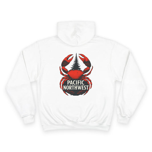 Pacific Northwest Champion Crab Hoodie, Cozy Sweatshirt, Crab Design, Perfect Gift, Casual Wear, Outdoor Adventure Apparel