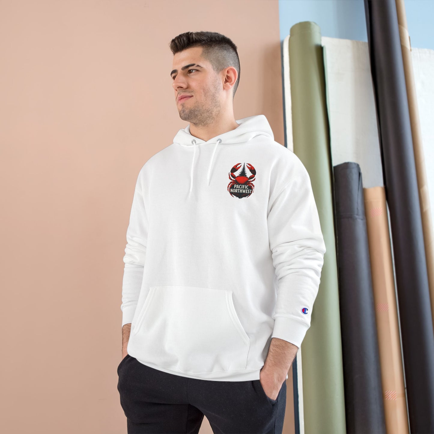 Pacific Northwest Champion Crab Hoodie, Cozy Sweatshirt, Crab Design, Perfect Gift, Casual Wear, Outdoor Adventure Apparel
