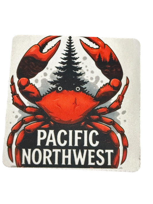 PNW Crab Drink Coasters | Virga Apparel NW – Northwest Home Goods