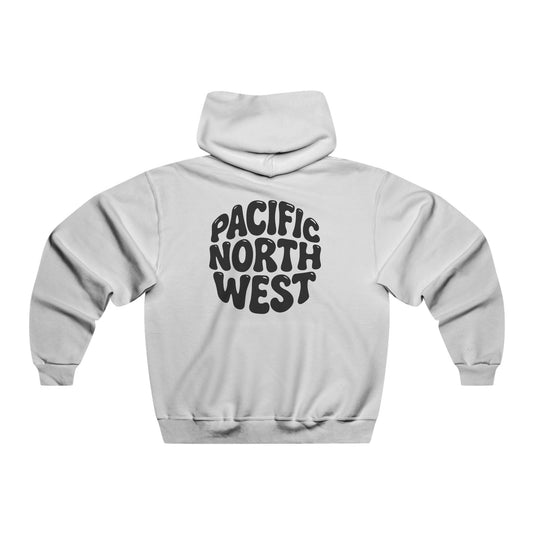 Pacific Northwest Hooded Sweatshirt, Cozy Pullover, Unisex Sweatshirt, Travel Gift, Outdoor Apparel, Nature Lover's Hoodie