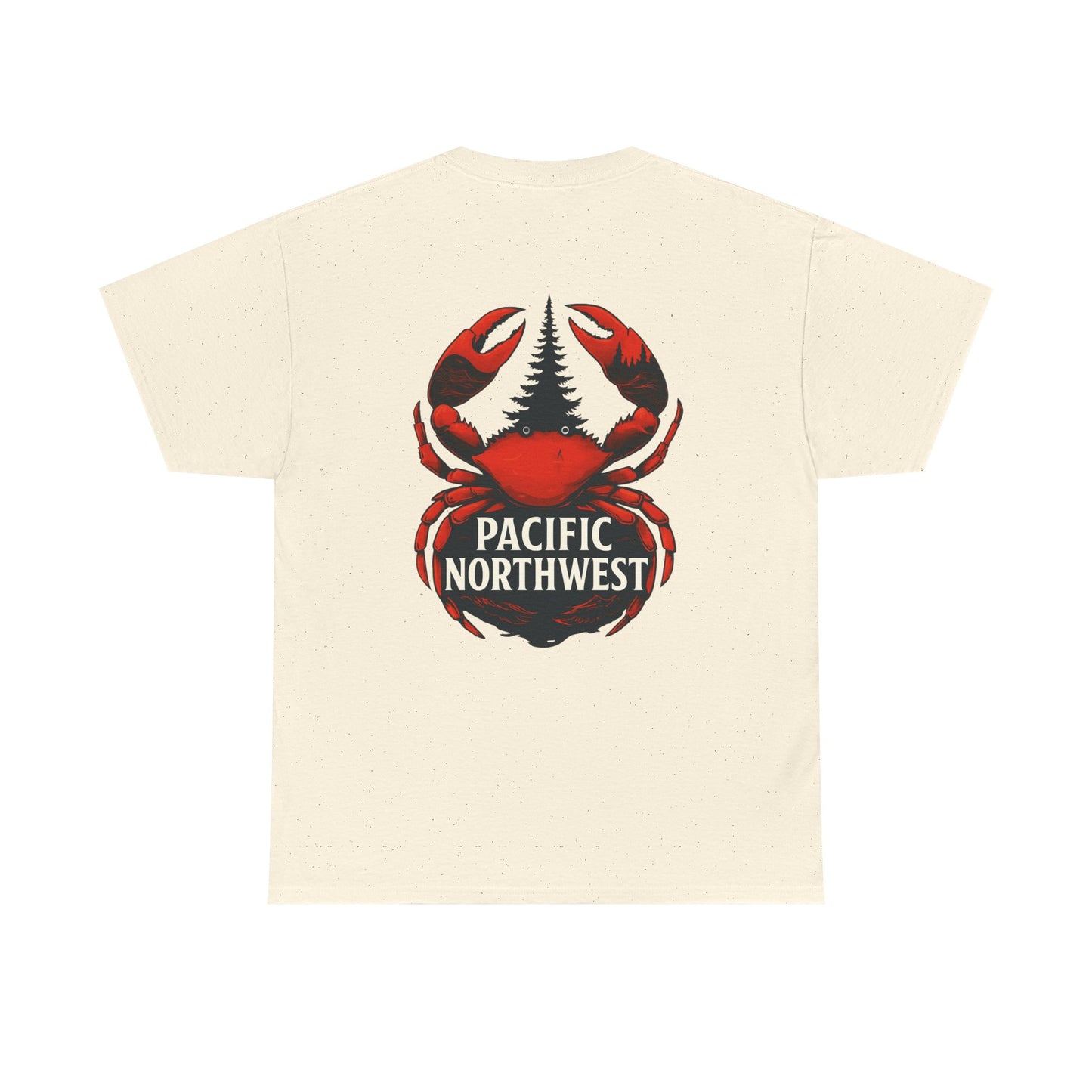 Pacific Northwest Crab Tee, Unisex Cotton T-Shirt, Crab Lovers Gift, Summer Vacation Shirt, Coastal Style Apparel, Nautical Theme Fashion