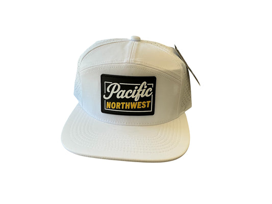 PNW 7 Panel White Hat- Yellow PNW  | Virga Apparel NW – Pacific Northwest Headwear