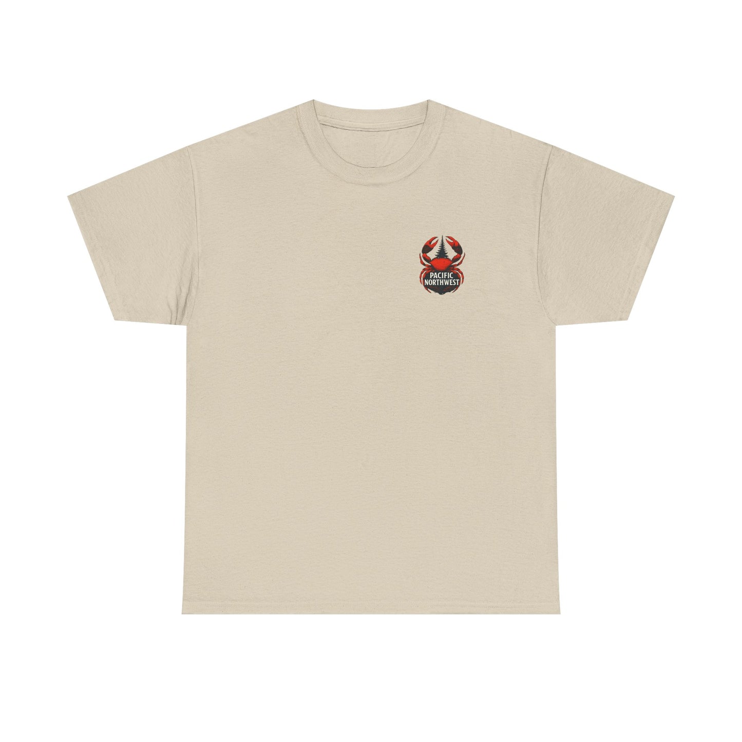 Pacific Northwest Crab Tee, Unisex Cotton T-Shirt, Crab Lovers Gift, Summer Vacation Shirt, Coastal Style Apparel, Nautical Theme Fashion