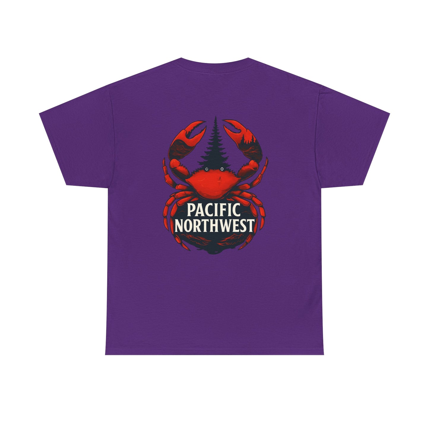 Pacific Northwest Crab Tee, Unisex Cotton T-Shirt, Crab Lovers Gift, Summer Vacation Shirt, Coastal Style Apparel, Nautical Theme Fashion