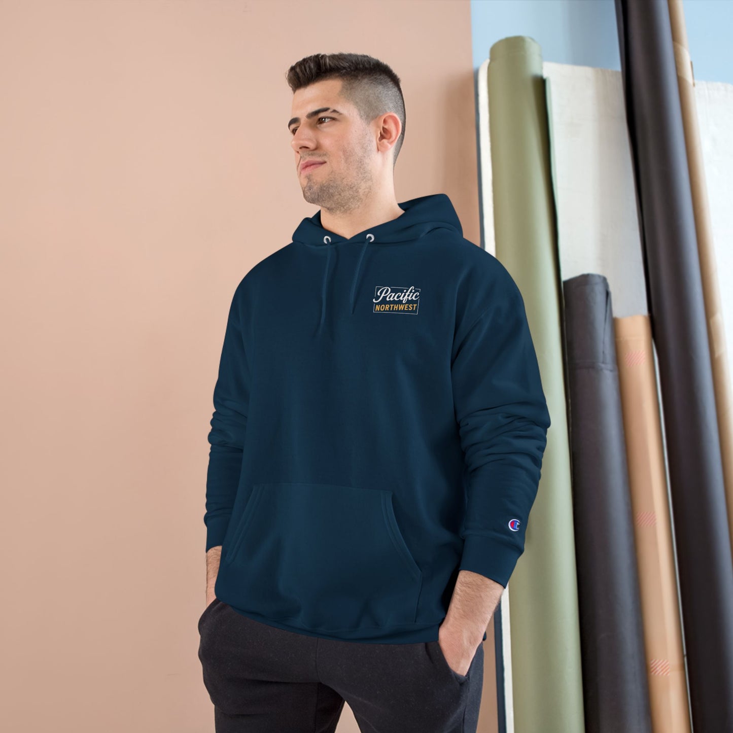 Pacific Northwest Champion Hoodie, Cozy Sweatshirt for Nature Lovers, Outdoor Adventure Gear, Casual Wear, Gift for Him/Her