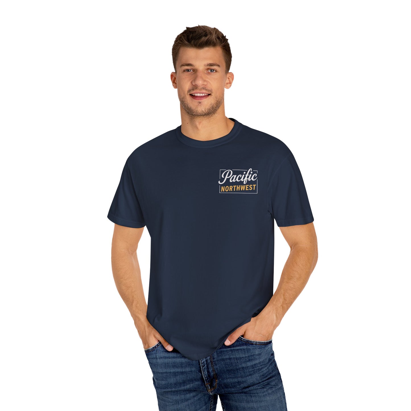 Pacific Northwest Garment-Dyed T-Shirt, Casual Tee, Soft Cotton Shirt, Outdoor Adventure Apparel, Gift for Nature Lovers, Unisex Fashion