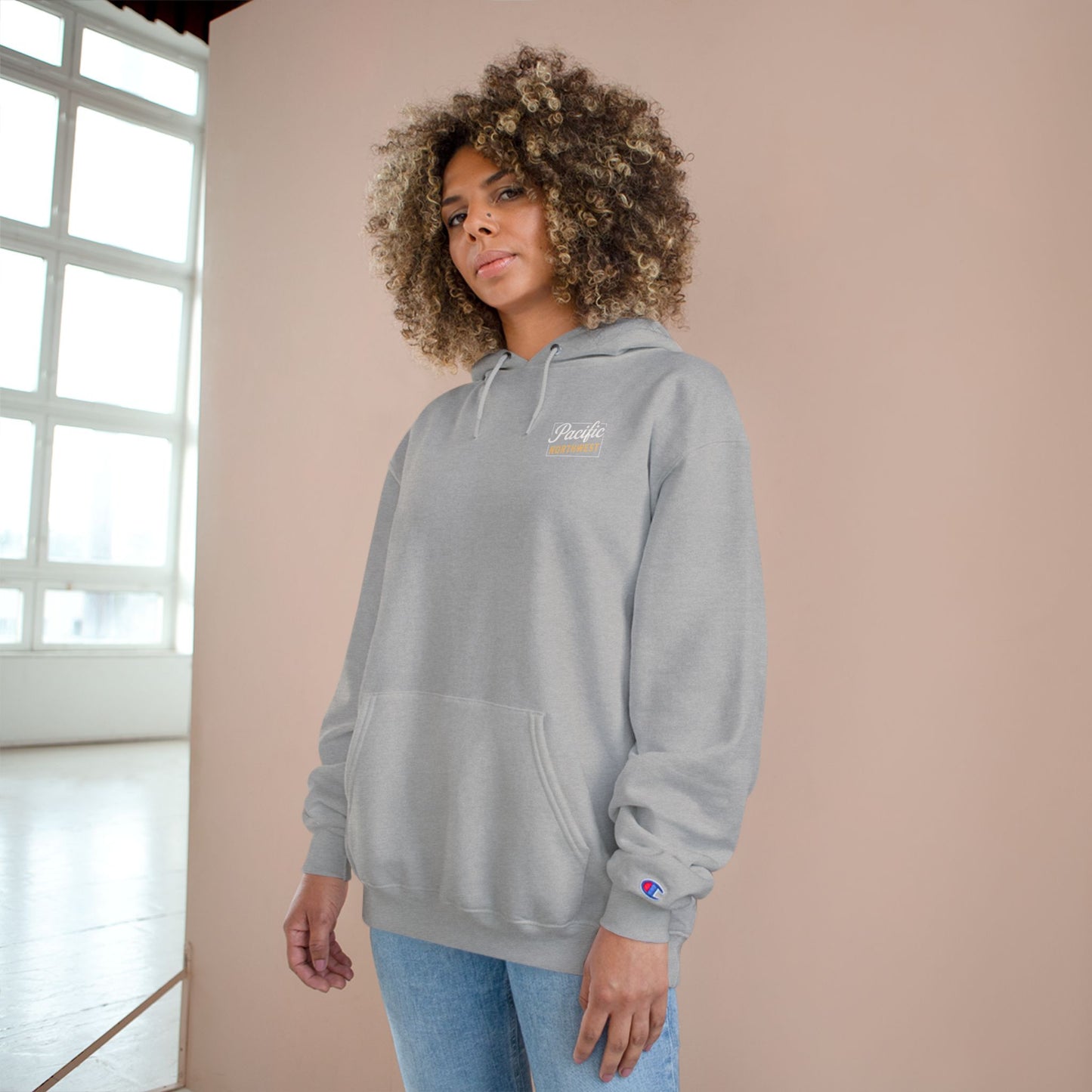 Pacific Northwest Champion Hoodie, Cozy Sweatshirt for Nature Lovers, Outdoor Adventure Gear, Casual Wear, Gift for Him/Her