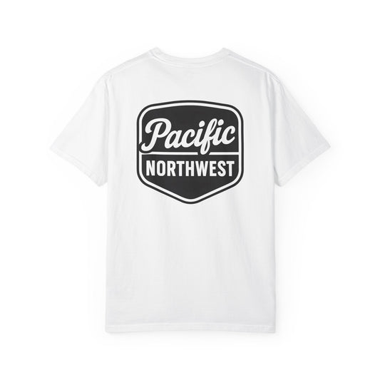 Unisex Garment-Dyed T-shirt with Pacific Northwest Design, Casual Wear, Outdoor Adventure Tee, Summer Vacation Top, Gift for Nature Lovers