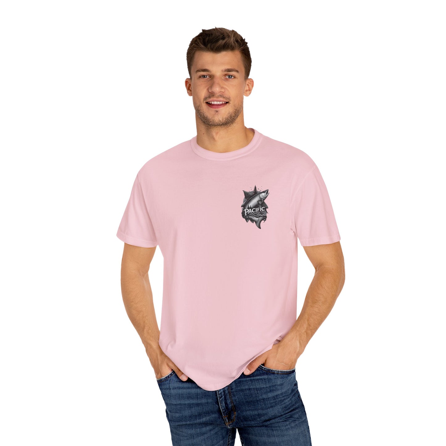Pacific Northwest Adventure T-shirt, Unisex Graphic Tee, Fishing Lover Gift, Nature Apparel, Outdoor Enthusiast Shirt