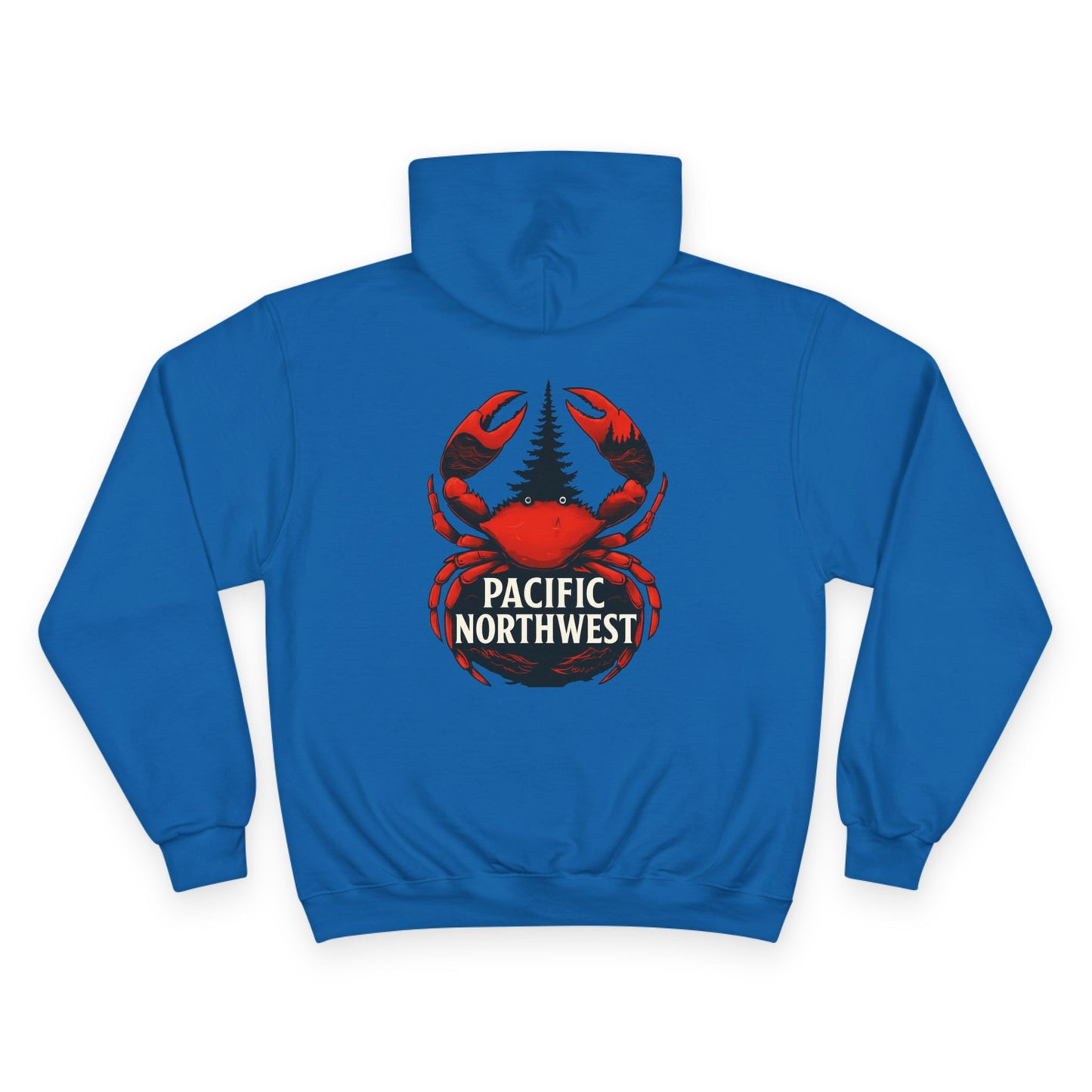 Pacific Northwest Champion Crab Hoodie, Cozy Sweatshirt, Crab Design, Perfect Gift, Casual Wear, Outdoor Adventure Apparel