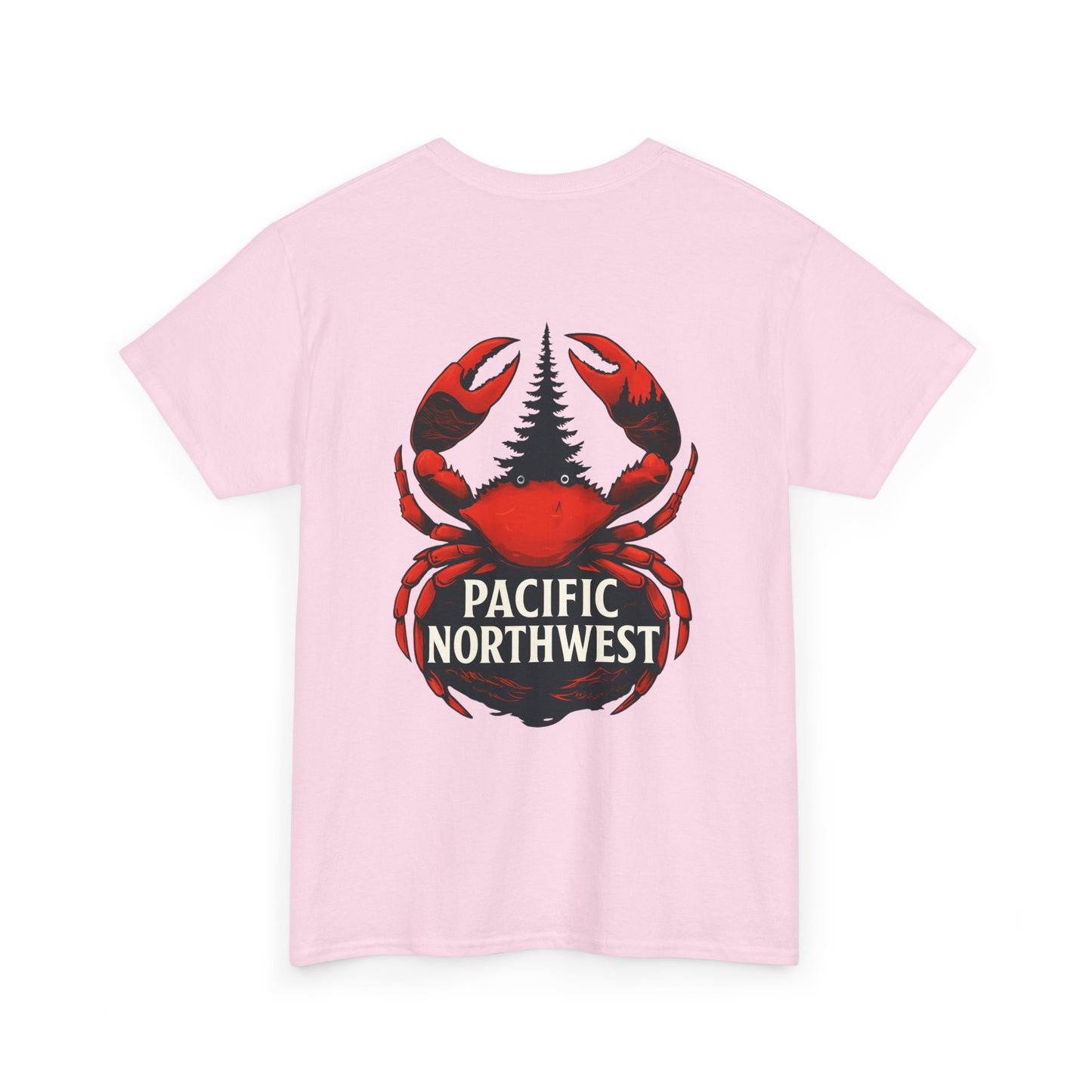 Pacific Northwest Crab Tee, Unisex Cotton T-Shirt, Crab Lovers Gift, Summer Vacation Shirt, Coastal Style Apparel, Nautical Theme Fashion