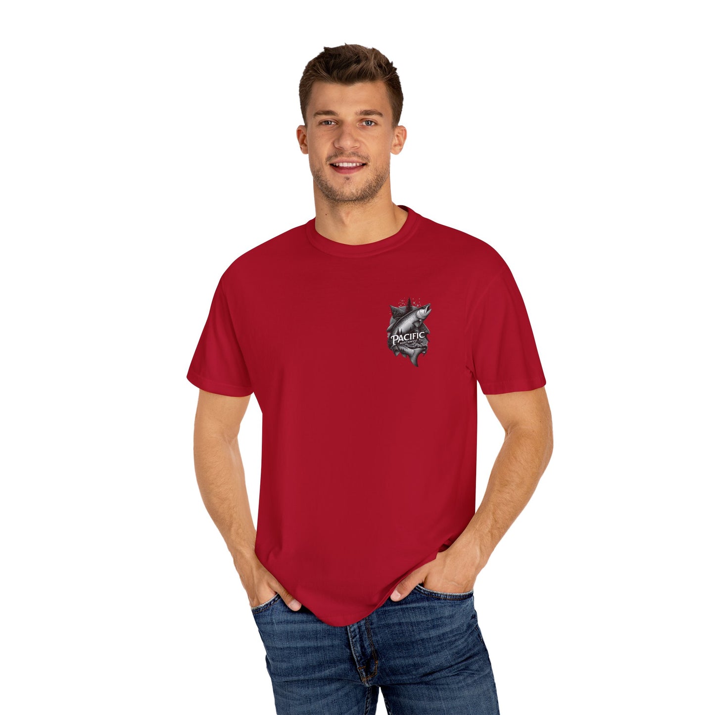Pacific Northwest Adventure T-shirt, Unisex Graphic Tee, Fishing Lover Gift, Nature Apparel, Outdoor Enthusiast Shirt