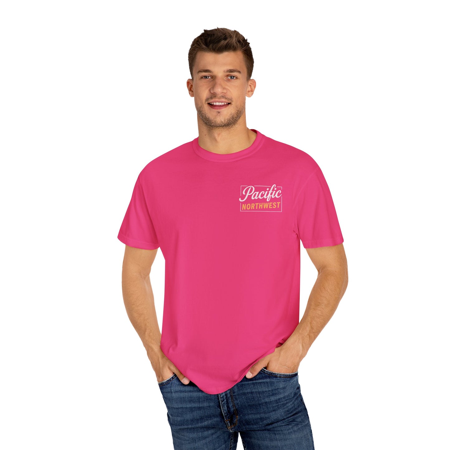Pacific Northwest Garment-Dyed T-Shirt, Casual Tee, Soft Cotton Shirt, Outdoor Adventure Apparel, Gift for Nature Lovers, Unisex Fashion