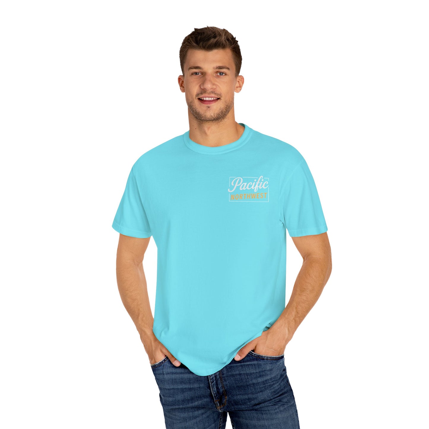 Pacific Northwest Garment-Dyed T-Shirt, Casual Tee, Soft Cotton Shirt, Outdoor Adventure Apparel, Gift for Nature Lovers, Unisex Fashion