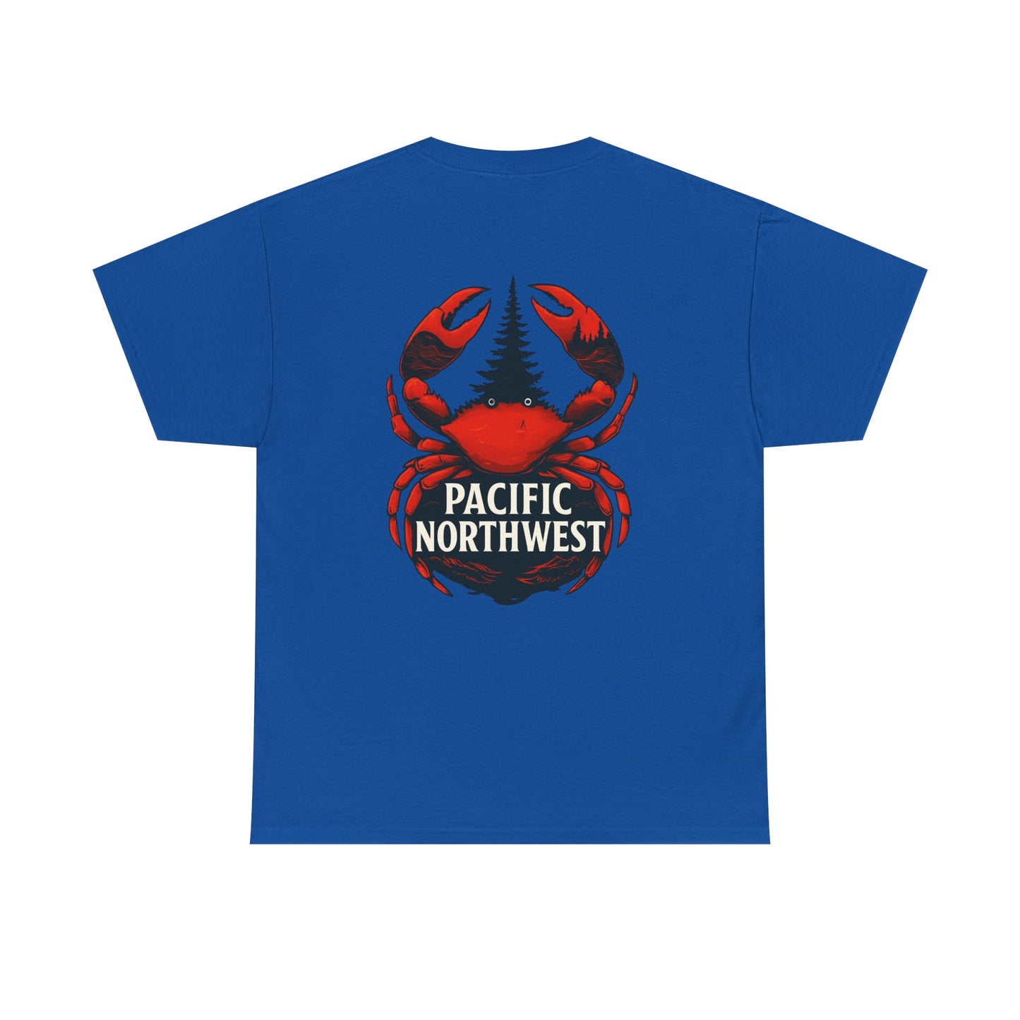 Pacific Northwest Crab Tee, Unisex Cotton T-Shirt, Crab Lovers Gift, Summer Vacation Shirt, Coastal Style Apparel, Nautical Theme Fashion