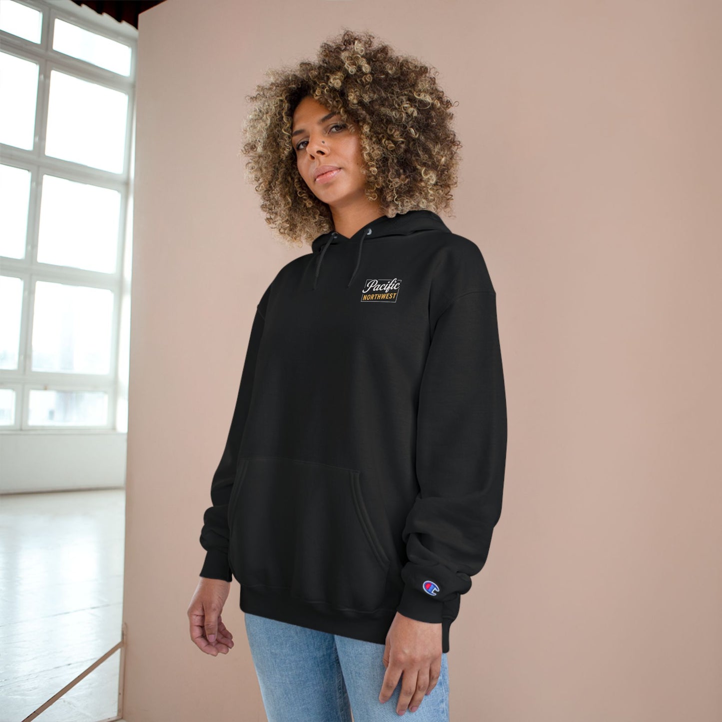 Pacific Northwest Champion Hoodie, Cozy Sweatshirt for Nature Lovers, Outdoor Adventure Gear, Casual Wear, Gift for Him/Her