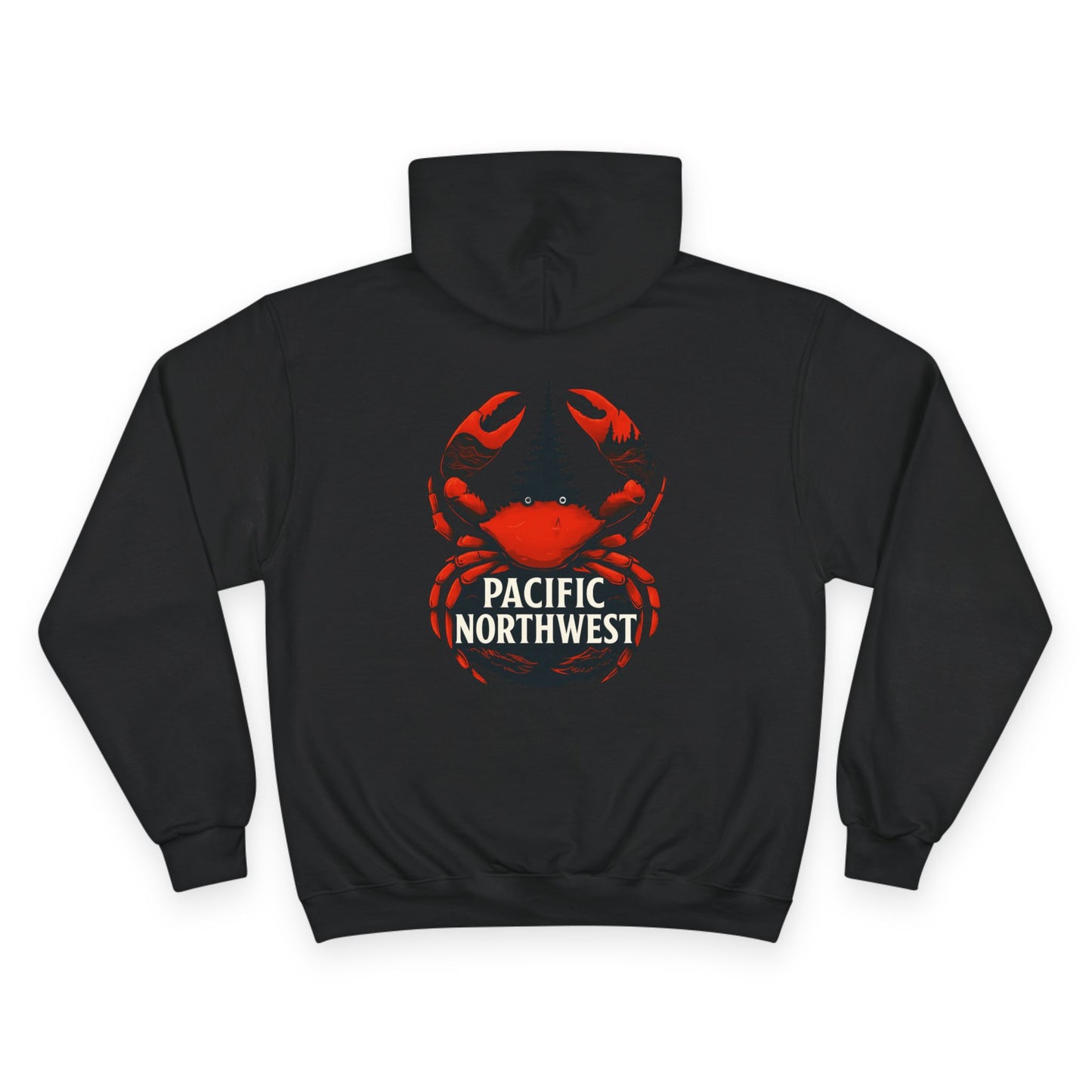 Pacific Northwest Champion Crab Hoodie, Cozy Sweatshirt, Crab Design, Perfect Gift, Casual Wear, Outdoor Adventure Apparel