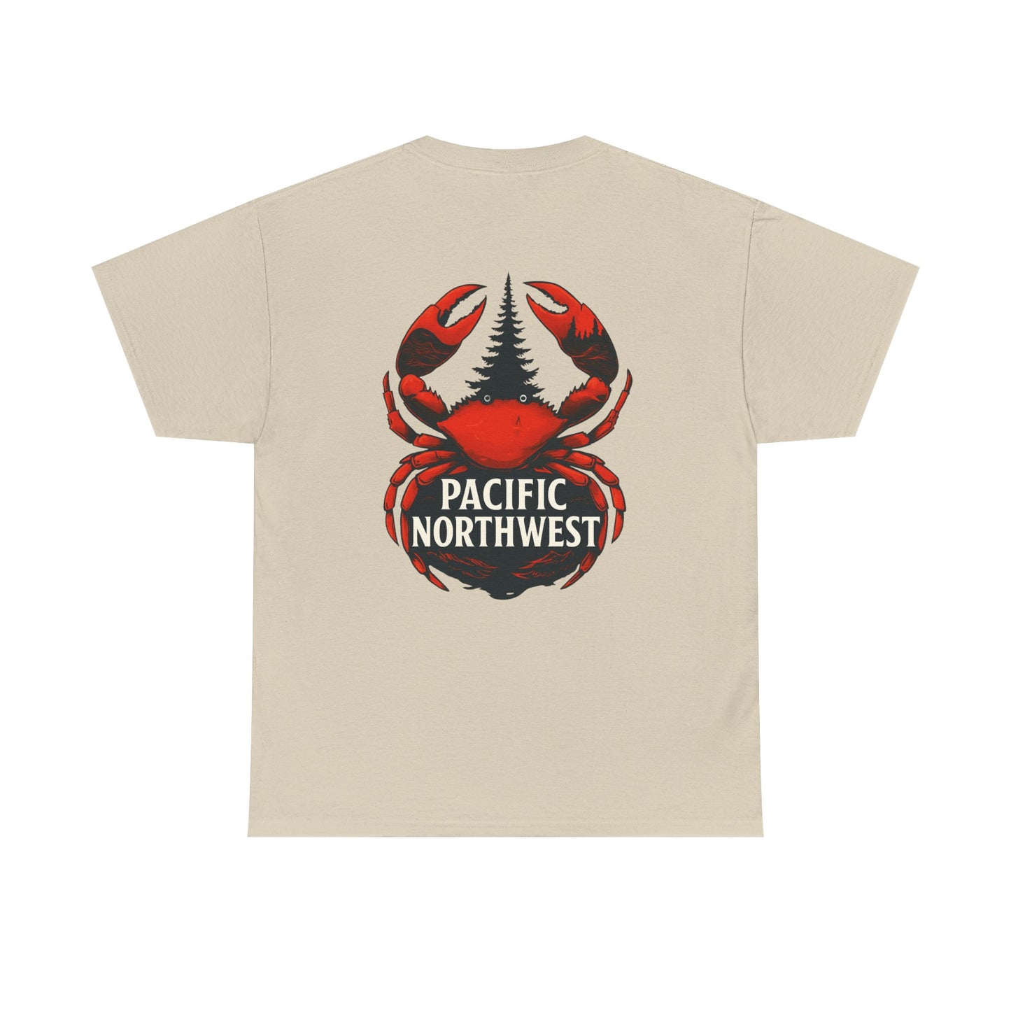 Pacific Northwest Crab Tee, Unisex Cotton T-Shirt, Crab Lovers Gift, Summer Vacation Shirt, Coastal Style Apparel, Nautical Theme Fashion