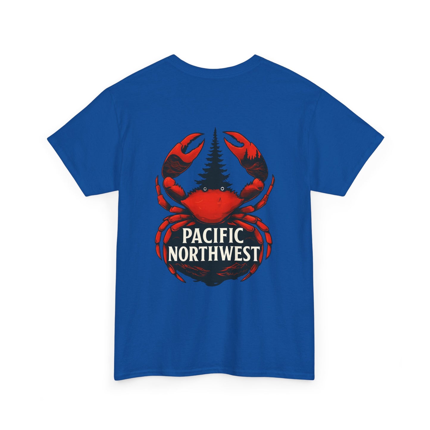 Pacific Northwest Crab Tee, Unisex Cotton T-Shirt, Crab Lovers Gift, Summer Vacation Shirt, Coastal Style Apparel, Nautical Theme Fashion