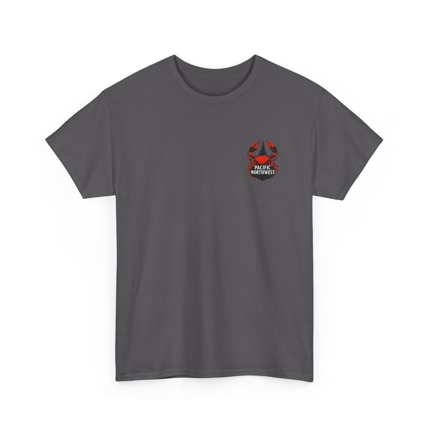 Pacific Northwest Crab Tee, Unisex Cotton T-Shirt, Crab Lovers Gift, Summer Vacation Shirt, Coastal Style Apparel, Nautical Theme Fashion