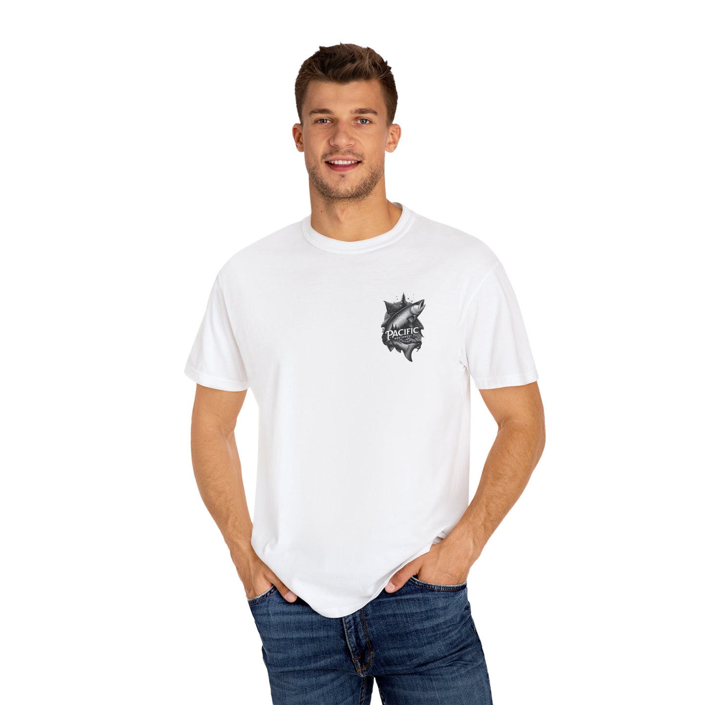 Pacific Northwest Adventure T-shirt, Unisex Graphic Tee, Fishing Lover Gift, Nature Apparel, Outdoor Enthusiast Shirt