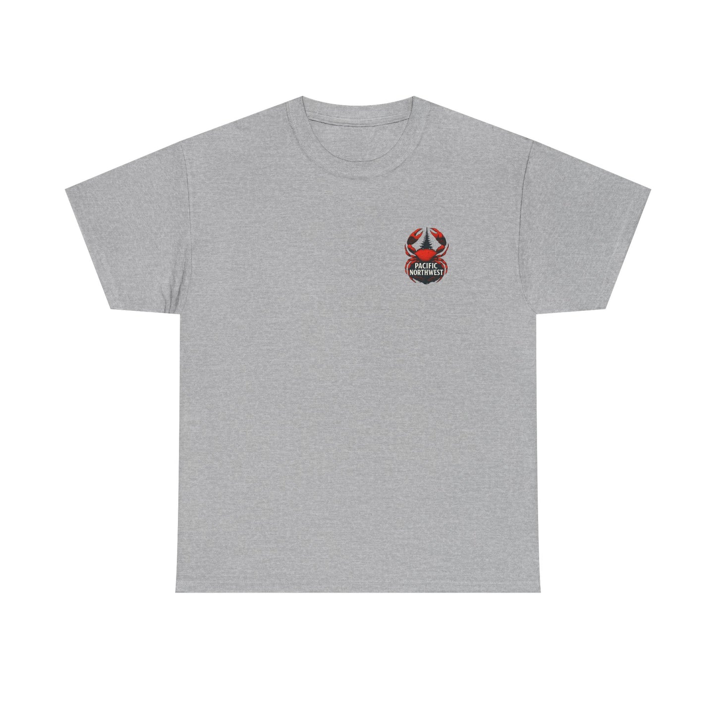 Pacific Northwest Crab Tee, Unisex Cotton T-Shirt, Crab Lovers Gift, Summer Vacation Shirt, Coastal Style Apparel, Nautical Theme Fashion