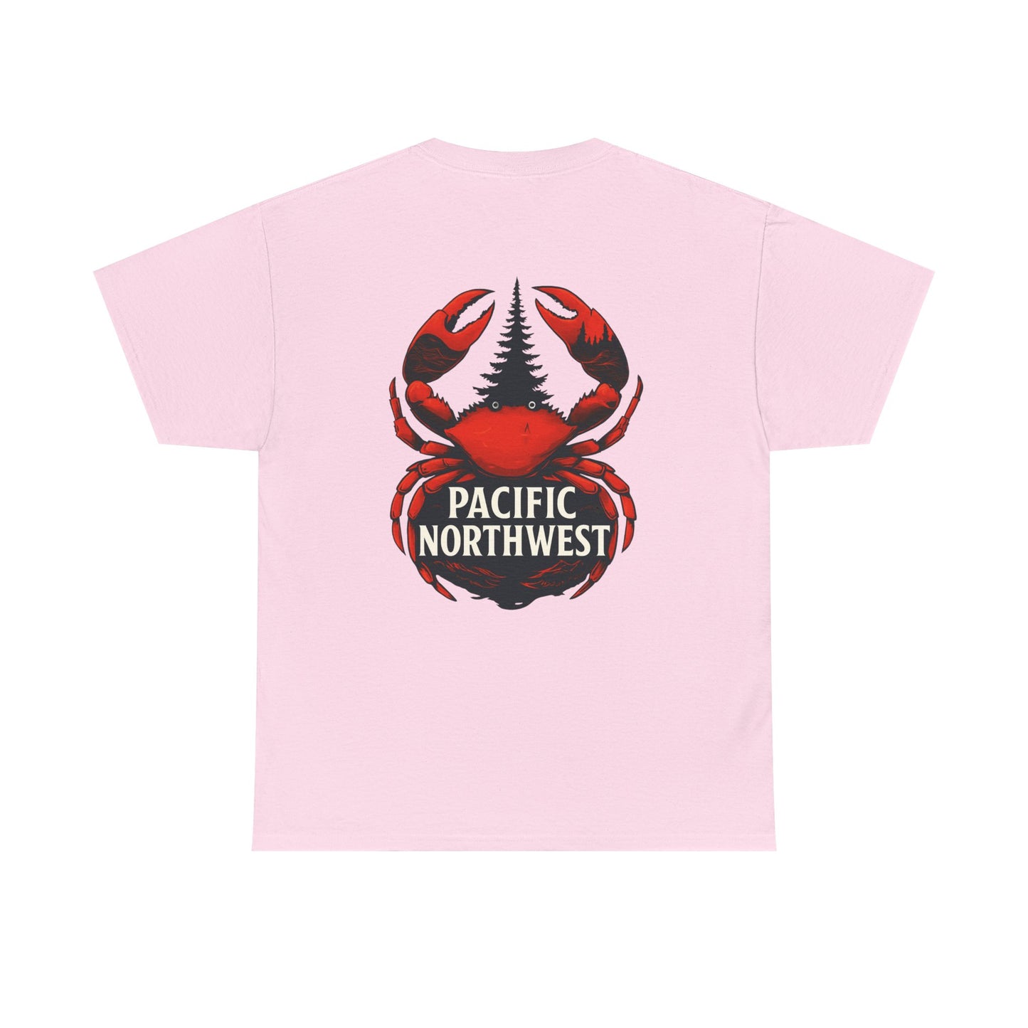 Pacific Northwest Crab Tee, Unisex Cotton T-Shirt, Crab Lovers Gift, Summer Vacation Shirt, Coastal Style Apparel, Nautical Theme Fashion