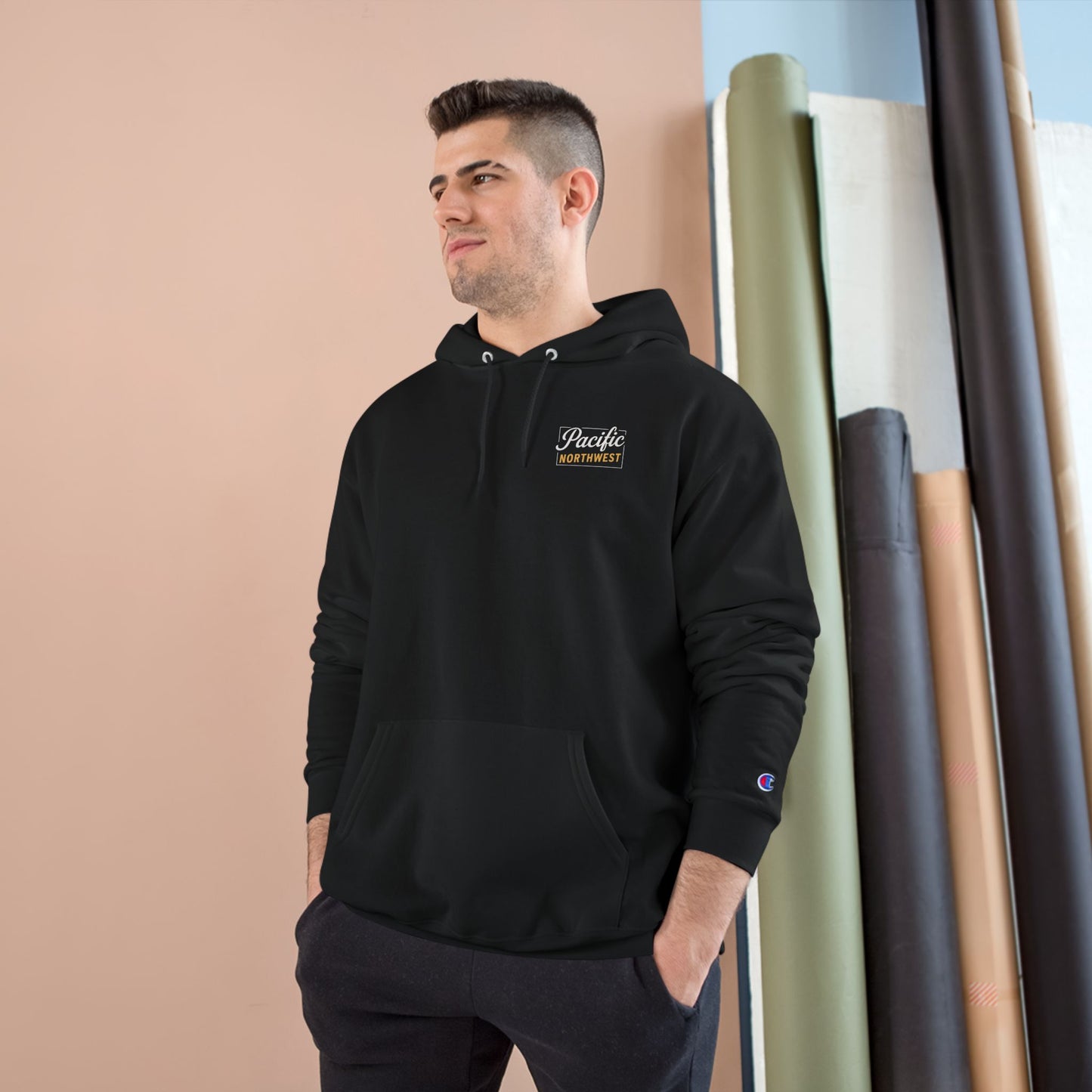 Pacific Northwest Champion Hoodie, Cozy Sweatshirt for Nature Lovers, Outdoor Adventure Gear, Casual Wear, Gift for Him/Her