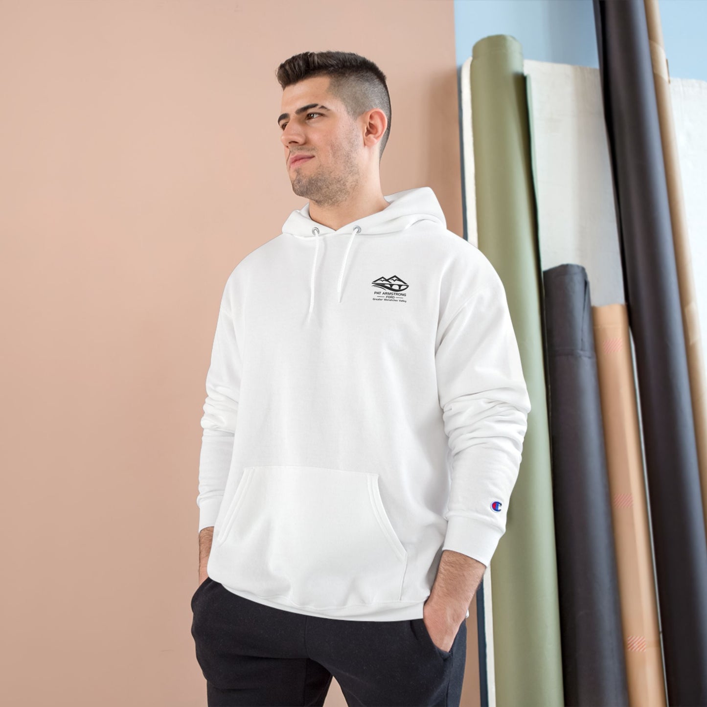 Pat Armstrong Ford-Black/White Champion Hoodie