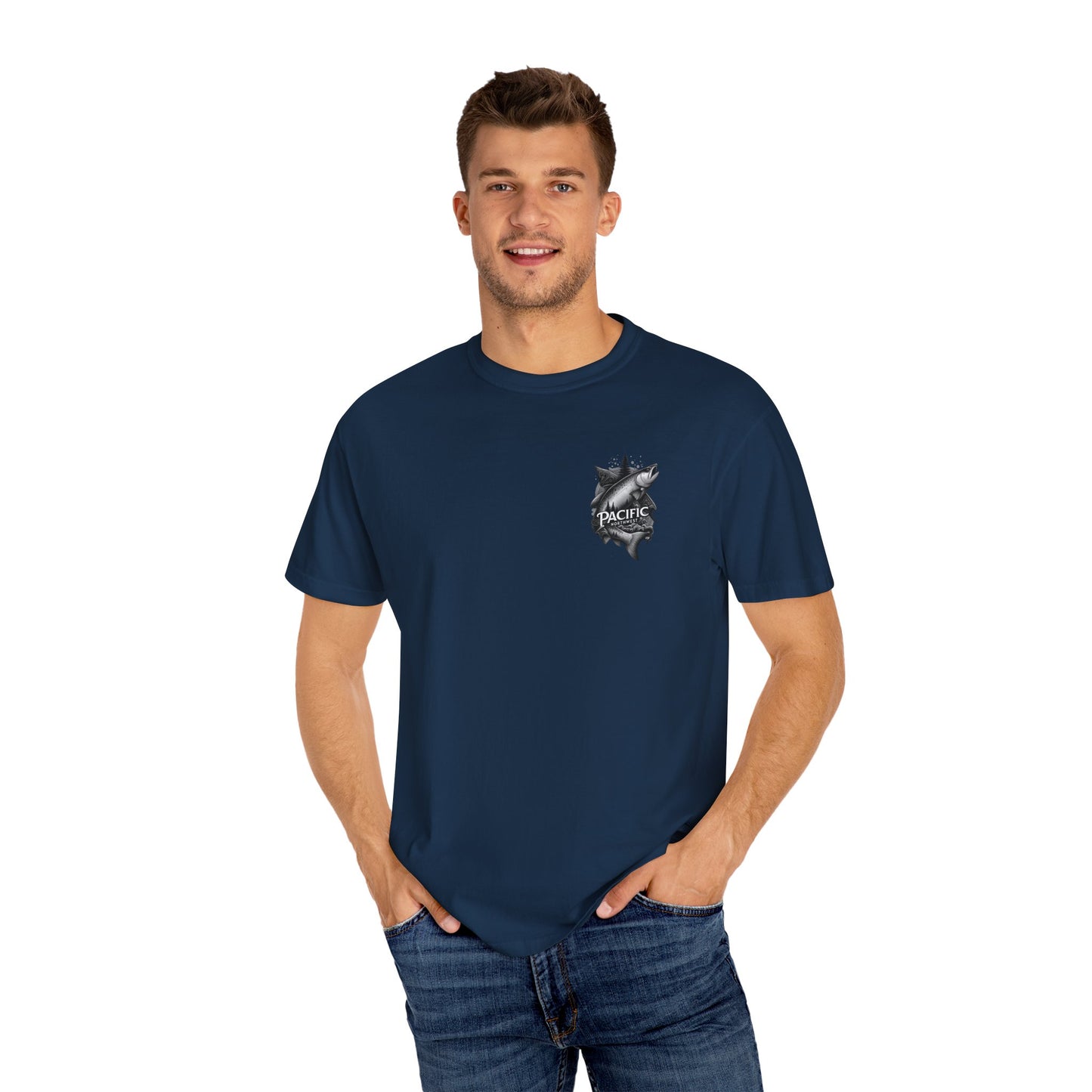 Pacific Northwest Adventure T-shirt, Unisex Graphic Tee, Fishing Lover Gift, Nature Apparel, Outdoor Enthusiast Shirt