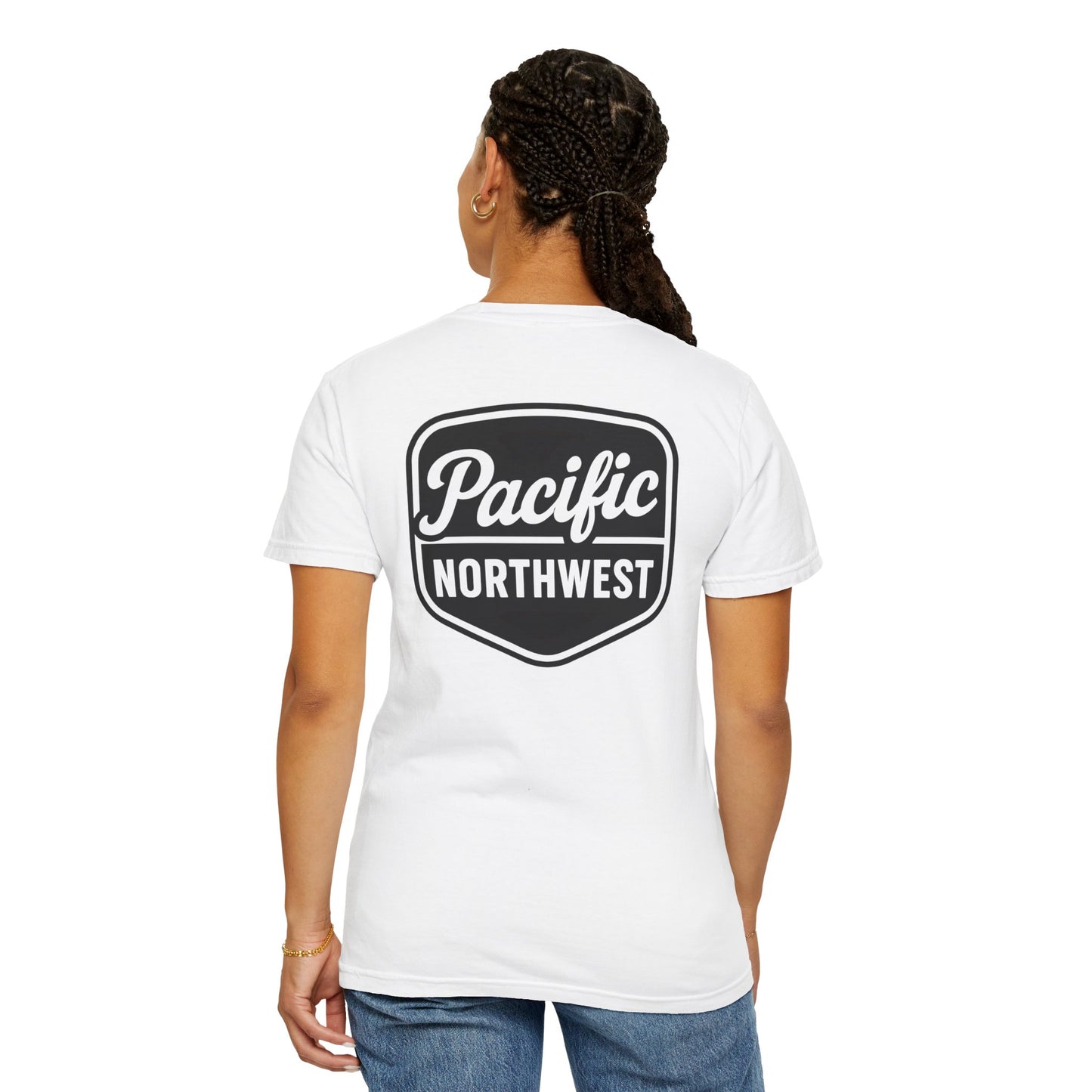 Unisex Garment-Dyed T-shirt with Pacific Northwest Design, Casual Wear, Outdoor Adventure Tee, Summer Vacation Top, Gift for Nature Lovers