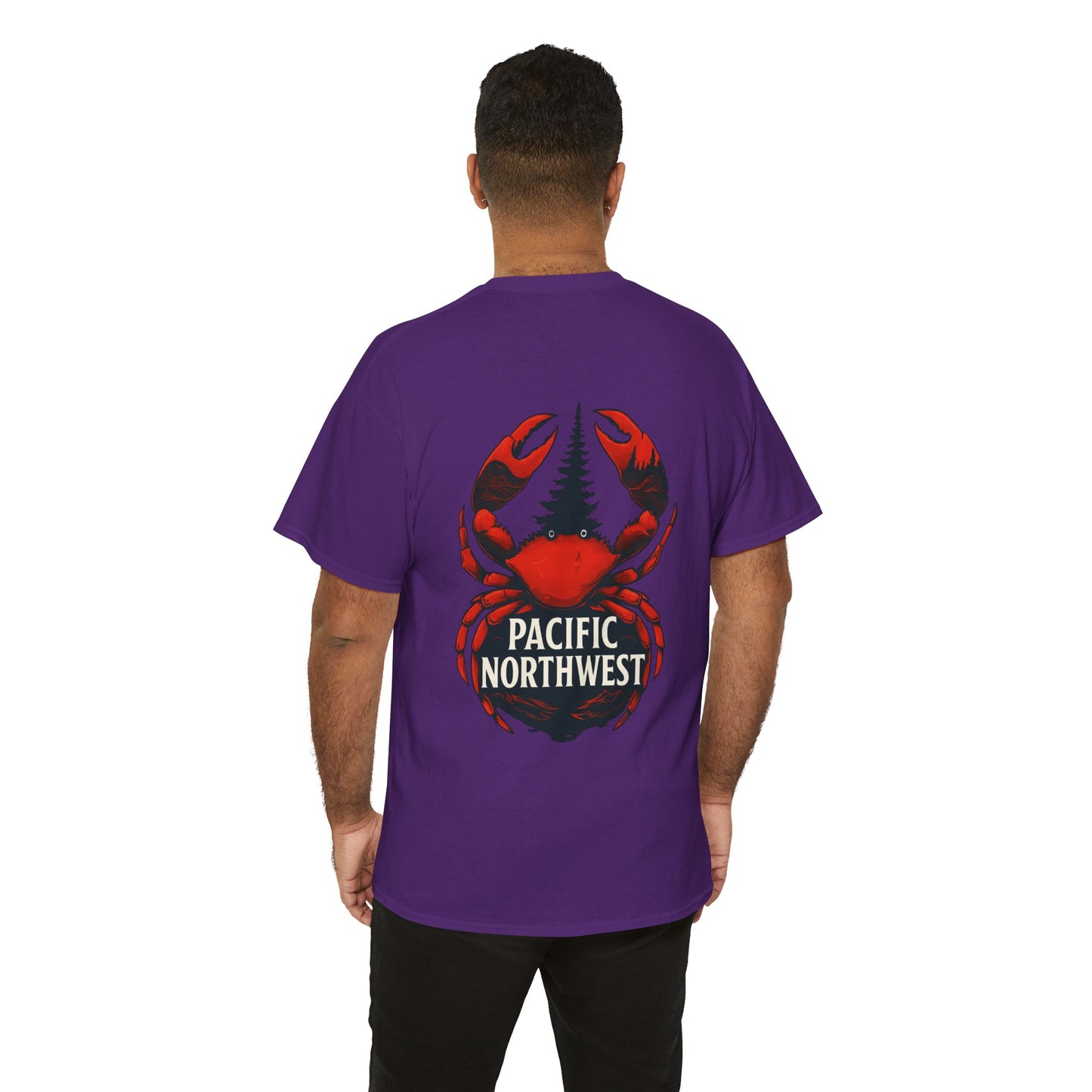 Pacific Northwest Crab Tee, Unisex Cotton T-Shirt, Crab Lovers Gift, Summer Vacation Shirt, Coastal Style Apparel, Nautical Theme Fashion