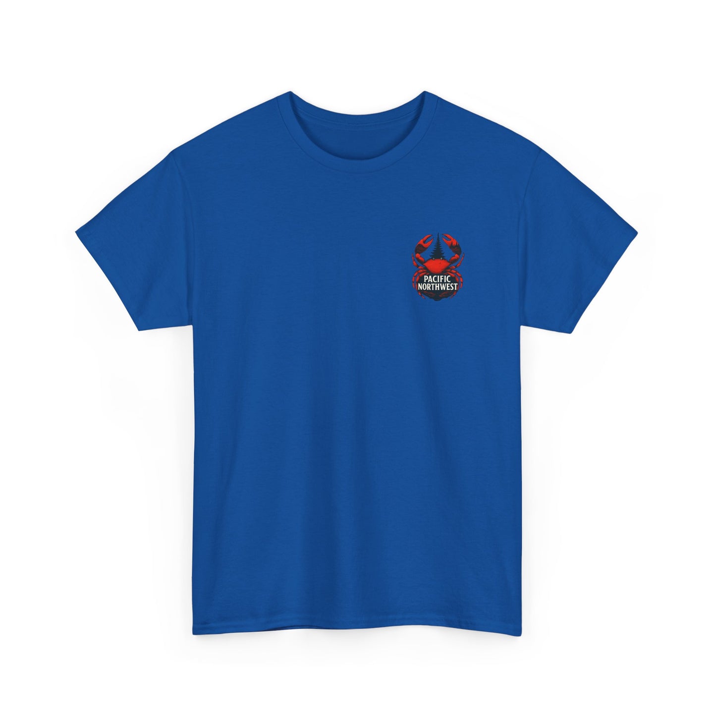 Pacific Northwest Crab Tee, Unisex Cotton T-Shirt, Crab Lovers Gift, Summer Vacation Shirt, Coastal Style Apparel, Nautical Theme Fashion