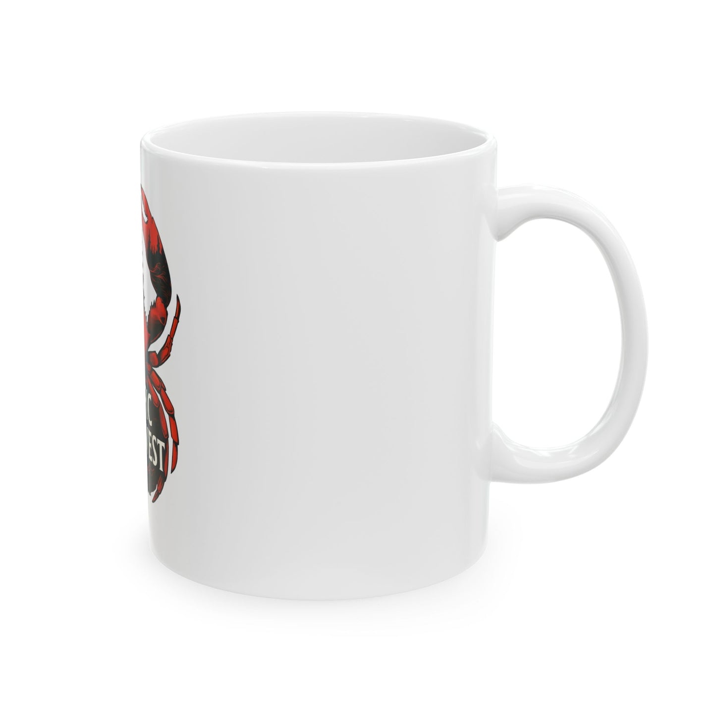 Pacific Northwest Crab Ceramic Mug - Unique Coffee Cup for Outdoor Lovers, Northwest Décor, Gift for Fishermen, Nature Enthusiasts, [...]