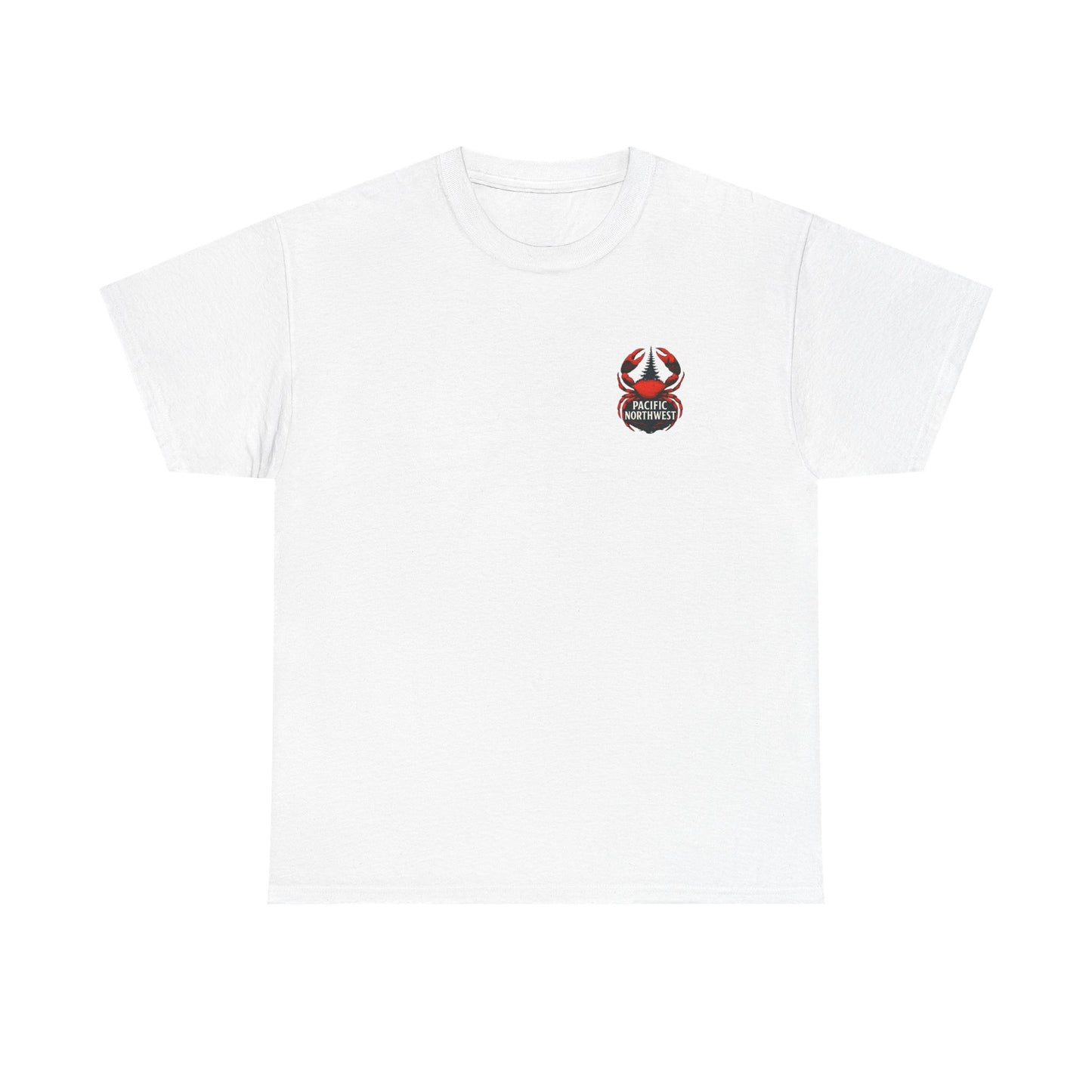 Pacific Northwest Crab Tee, Unisex Cotton T-Shirt, Crab Lovers Gift, Summer Vacation Shirt, Coastal Style Apparel, Nautical Theme Fashion