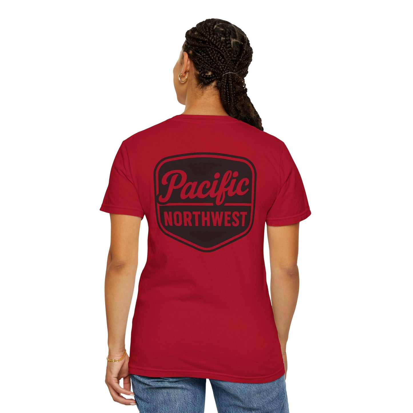 Unisex Garment-Dyed T-shirt with Pacific Northwest Design, Casual Wear, Outdoor Adventure Tee, Summer Vacation Top, Gift for Nature Lovers