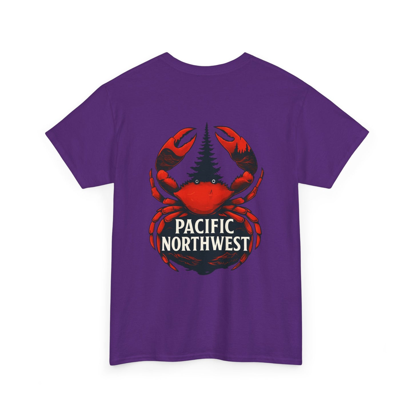 Pacific Northwest Crab Tee, Unisex Cotton T-Shirt, Crab Lovers Gift, Summer Vacation Shirt, Coastal Style Apparel, Nautical Theme Fashion