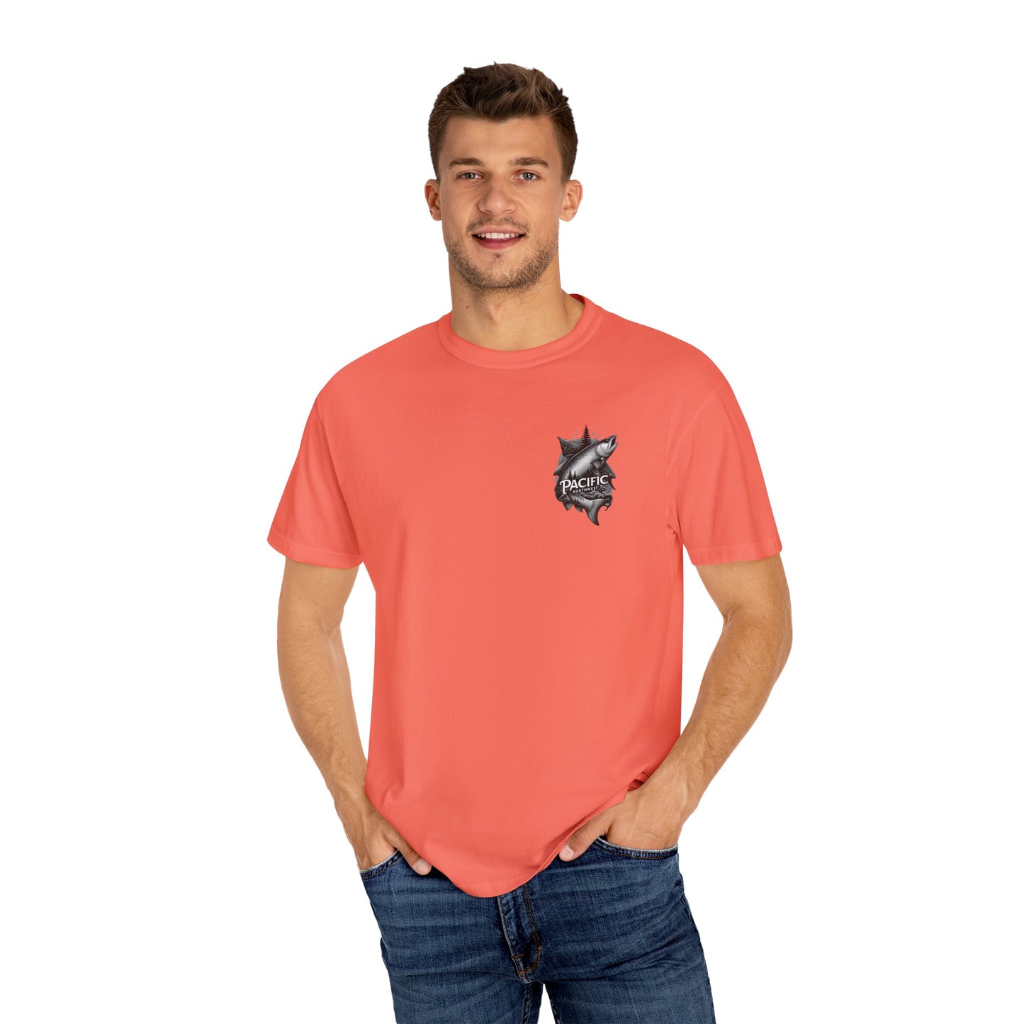 Pacific Northwest Adventure T-shirt, Unisex Graphic Tee, Fishing Lover Gift, Nature Apparel, Outdoor Enthusiast Shirt