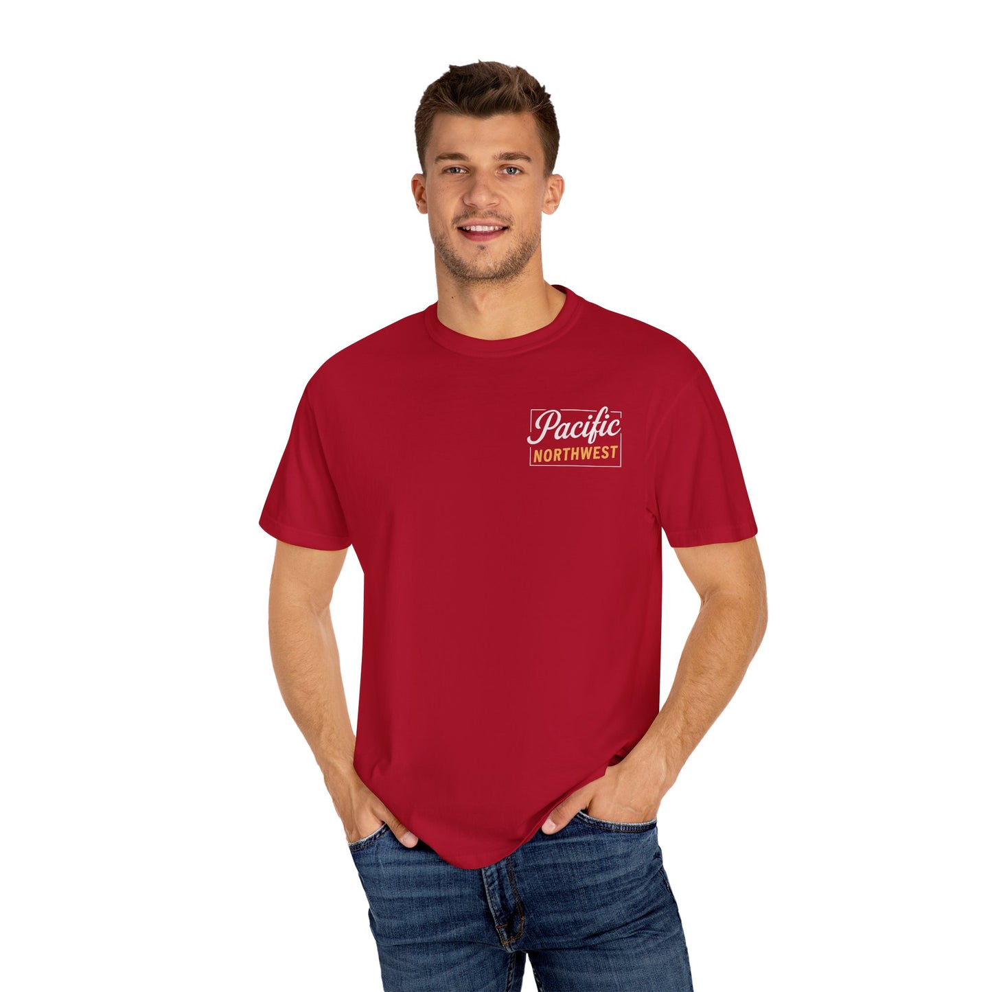 Pacific Northwest Garment-Dyed T-Shirt, Casual Tee, Soft Cotton Shirt, Outdoor Adventure Apparel, Gift for Nature Lovers, Unisex Fashion