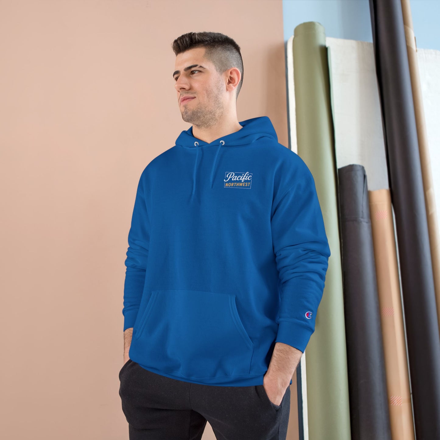 Pacific Northwest Champion Hoodie, Cozy Sweatshirt for Nature Lovers, Outdoor Adventure Gear, Casual Wear, Gift for Him/Her