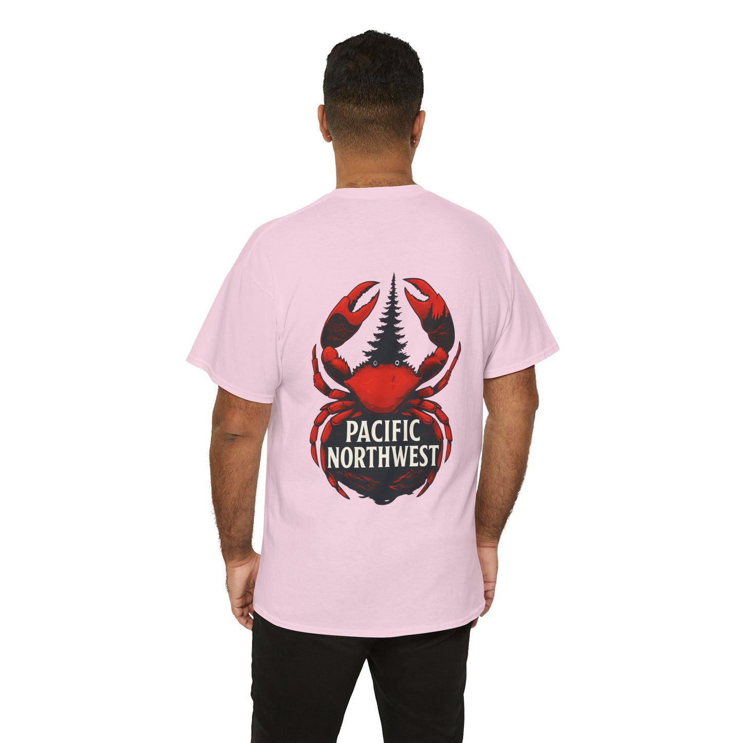Pacific Northwest Crab Tee, Unisex Cotton T-Shirt, Crab Lovers Gift, Summer Vacation Shirt, Coastal Style Apparel, Nautical Theme Fashion
